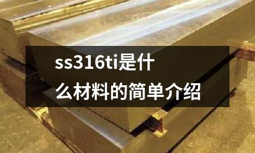 ss316ti是什么材料的簡單介紹