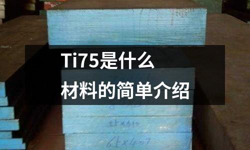 Ti75是什么材料的簡(jiǎn)單介紹