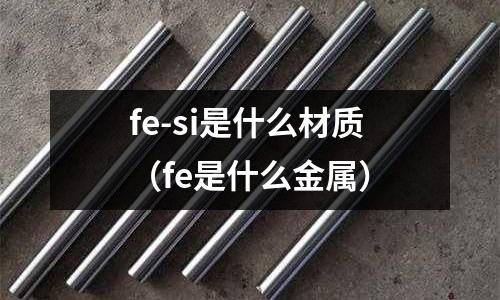 fe-si是什么材質(fe是什么金屬)