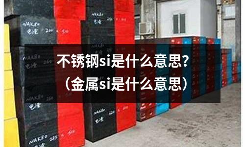 不銹鋼si是什么意思?(金屬si是什么意思)