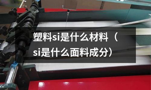 塑料si是什么材料(si是什么面料成分)