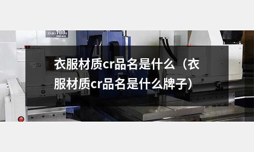 衣服材質cr品名是什么（衣服材質cr品名是什么牌子）