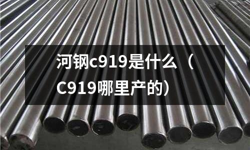 河鋼c919是什么（C919哪里產的）