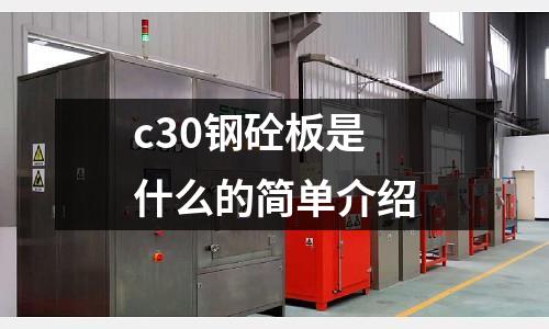 c30鋼砼板是什么的簡單介紹
