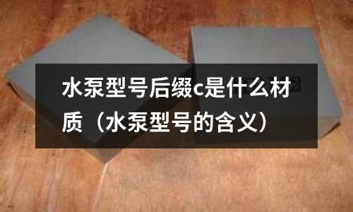 水泵型號后綴c是什么材質（水泵型號的含義）