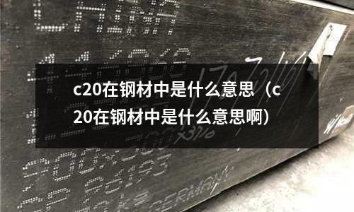 c20在鋼材中是什么意思（c20在鋼材中是什么意思啊）