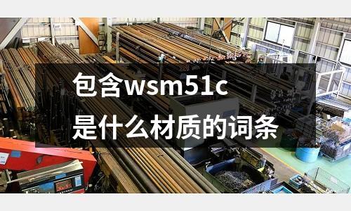 包含wsm51c是什么材質的詞條