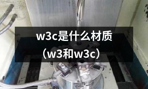 w3c是什么材質（w3和w3c）