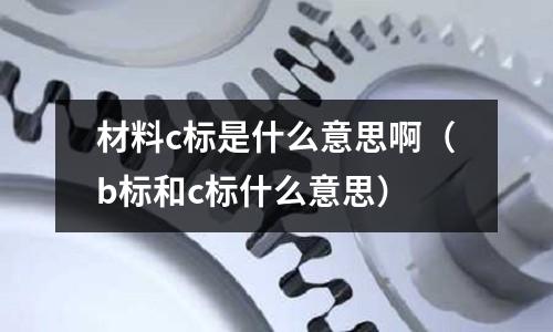 材料c標(biāo)是什么意思啊（b標(biāo)和c標(biāo)什么意思）