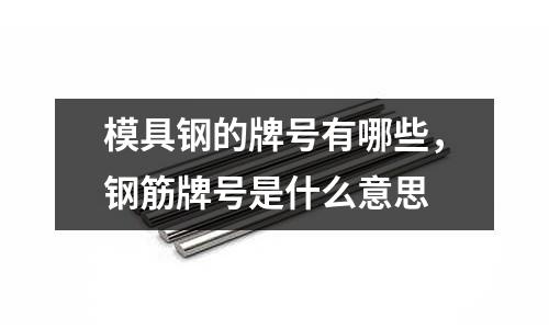 模具鋼的牌號有哪些,鋼筋牌號是什么意思