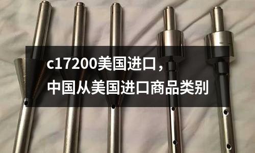 c17200美國進口，中國從美國進口商品類別