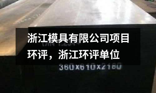 浙江模具有限公司項目環(huán)評，浙江環(huán)評單位