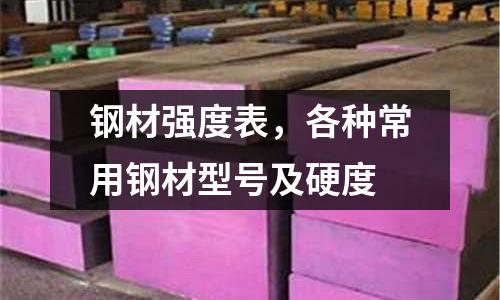 鋼材強度表，各種常用鋼材型號及硬度