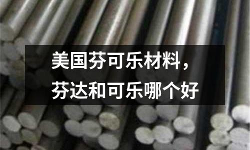 美國芬可樂材料，芬達和可樂哪個好