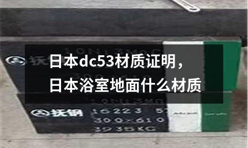 日本dc53材質證明，日本浴室地面什么材質