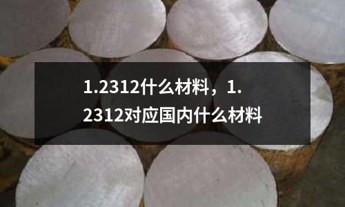1.2312什么材料,1.2312對應國內什么材料