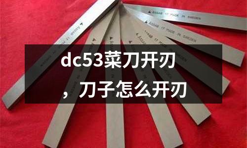 dc53菜刀開刃，刀子怎么開刃