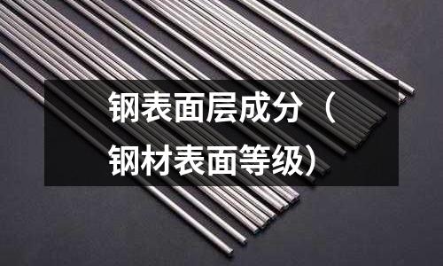 鋼表面層成分（鋼材表面等級）