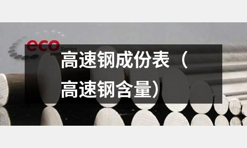 高速鋼成份表（高速鋼含量）