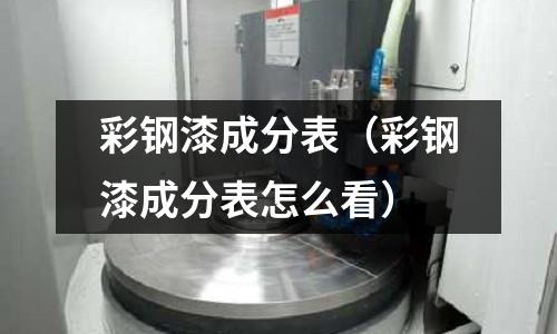 彩鋼漆成分表（彩鋼漆成分表怎么看）