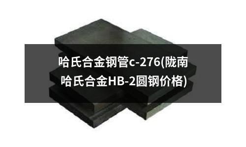 哈氏合金鋼管c-276(隴南 哈氏合金HB-2圓鋼價格)